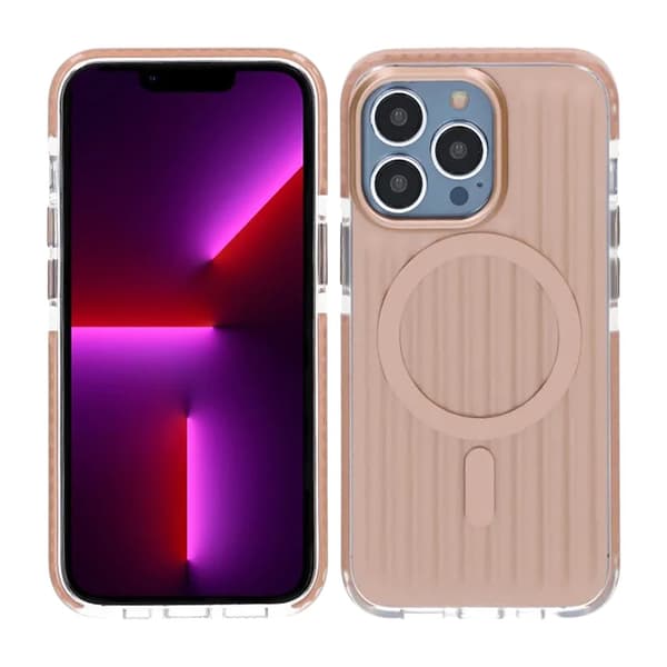 Patterned TPU Case for iPhone 13 Pro with MagSafe - Gold Guld