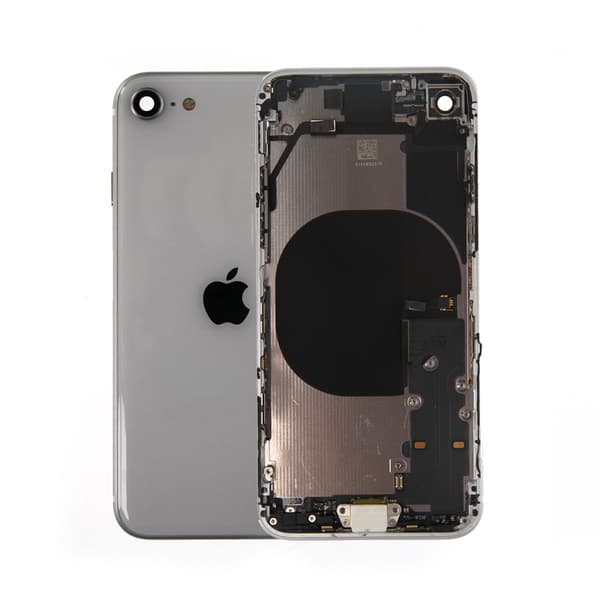 iPhone SE 2020 Baksida med Komplett Ram - Vit Vit