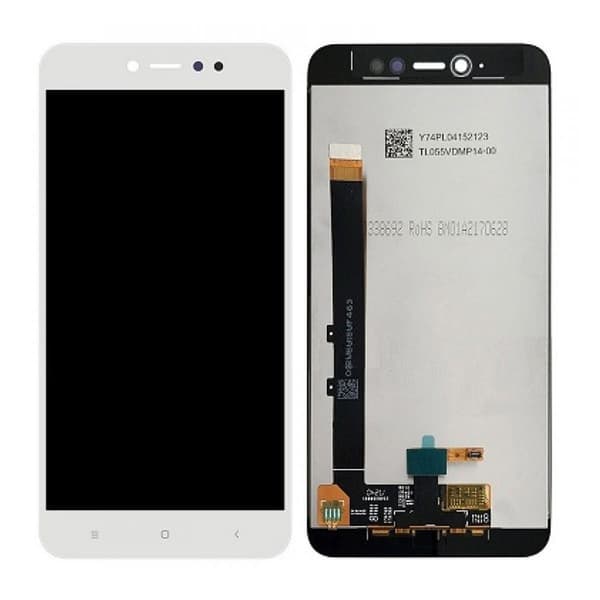 Xiaomi Redmi Note 5A Prime Skärm med LCD Display - Vit Vit