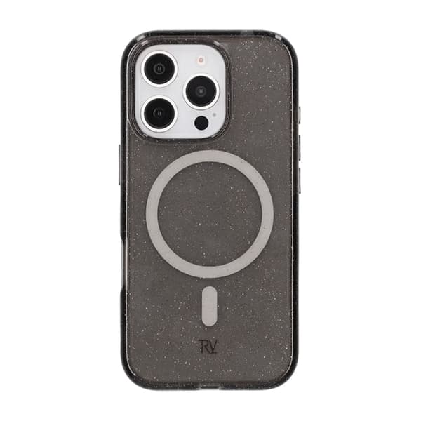 Rvelon Terminator with magsafe Phone Case For iPhone 16 Pro Black Glitter Glitter