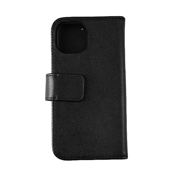 RV Leather Wallet Case - iPhone 13 Mini - Black Svart