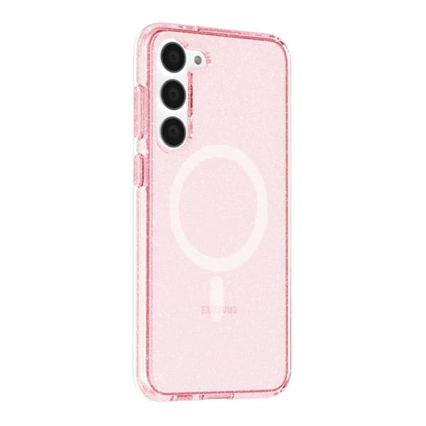 Samsung Galaxy S23 Plus Mobilskal Glitter Magsafe - Rosa Glitter