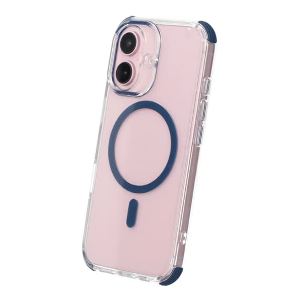 iPhone 16 Rvelon Mobilskal Magnet med Kantskydd - Blå Blå