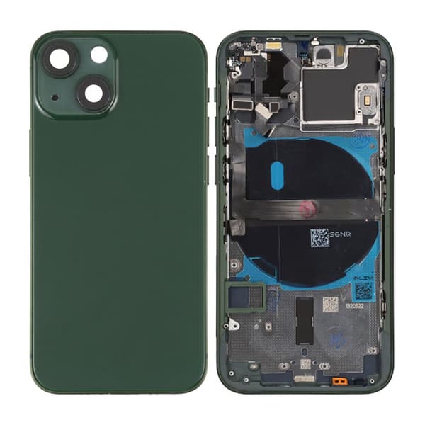 iPhone 13 Mini Baksida Komplett Med Smådelar - Grön Grön