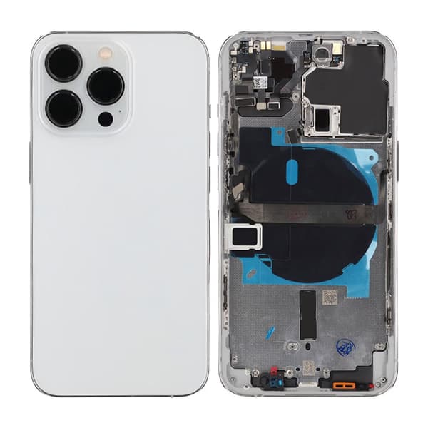 iPhone 13 Pro Baksida med Komplett Ram OEM - Silver Silver