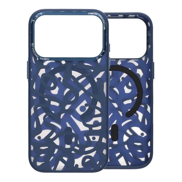 Graffiti Craft MagSafe Case For iPhone 17 Pro Max Blue Blå