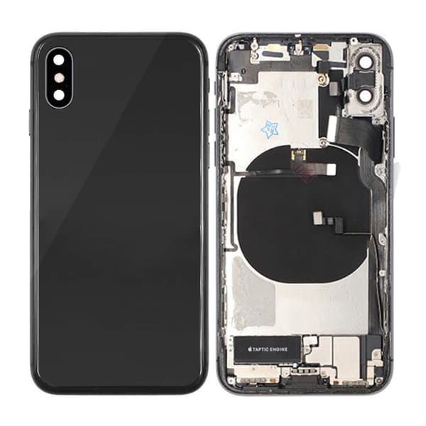 iPhone X Baksida med Komplett Ram - Svart Svart