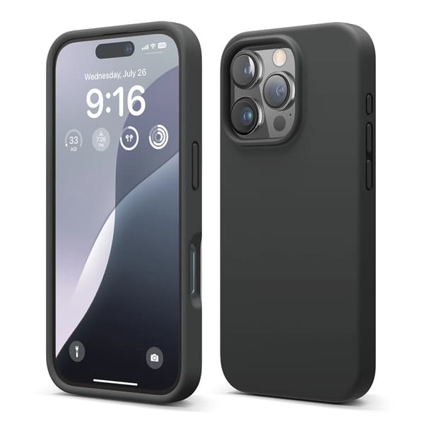 iPhone 16 Pro Max Silicone Case Rvelon - Black Svart