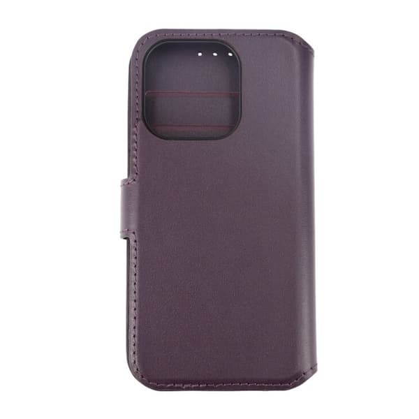 iPhone 15 Pro Plånboksfodral Läder Rvelon - Lila Lila