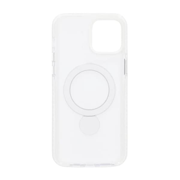 Magsafe Case for iPhone 15 - Transparent white with ring stand Transparent
