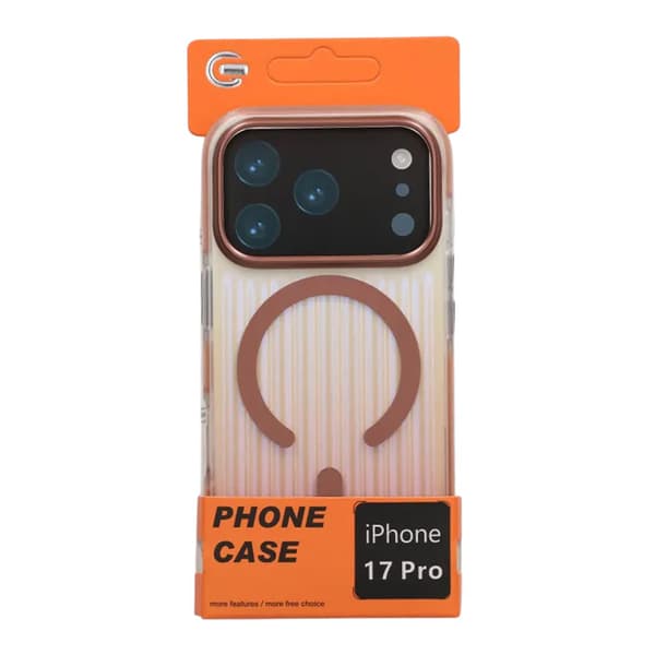 Mobilskal Korrugerad MagSafe för iPhone 17 Pro - Roséguld Roséguld