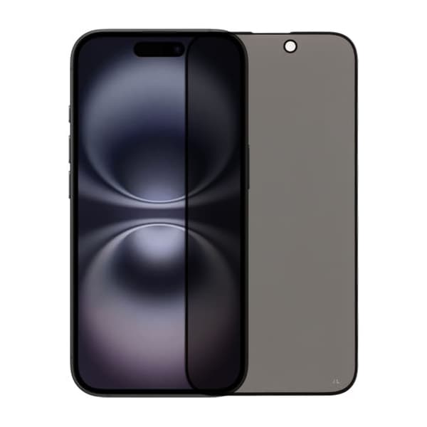 Screen protector iPhone 15 and 16 - Privacy 3D Tempered Glass - bulk