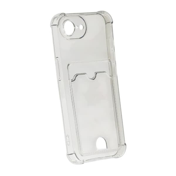 Shockproof Case with Card Holder iPhone 16e - Black Svart