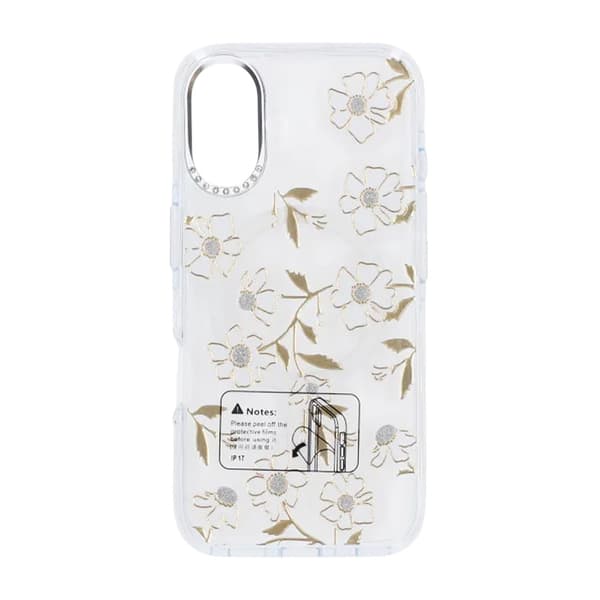 Case Magsafe for iPhone 16 - Transparent flowers and twigs Transparent