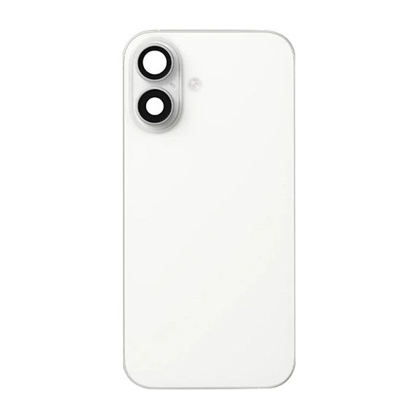 iPhone 16 Baksida Glas med smådelar - Vit Vit
