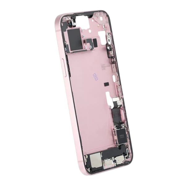 Mittenram med smådelar för iPhone 15 Plus - Rosa OEM Rosa