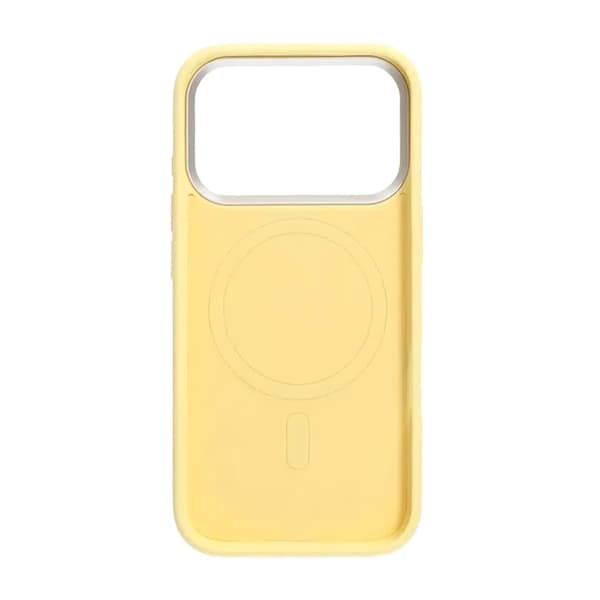 Mobilskal Silikon med Magsafe för iPhone 17 Pro Max - Gul Gul
