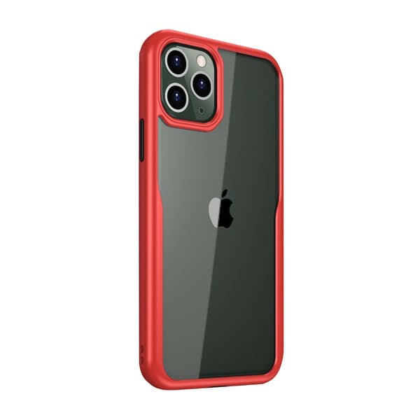 Mobile Case Shockproof for iPhone 11 Pro Max - Red Transparent Röd