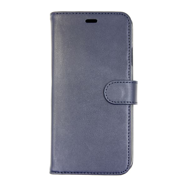 iPhone XS Max Wallet Case Leather with Stand - Blue Blå