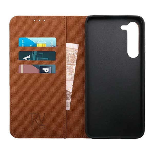 Samsung Galaxy S23 Plus Plånboksfodral Magnet Rvelon - Brun Brun