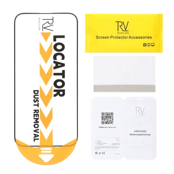 Rvelon Skärmskydd 2.5D Härdat Glas för iPhone 15 Pro - 20-pack med Monteringsram