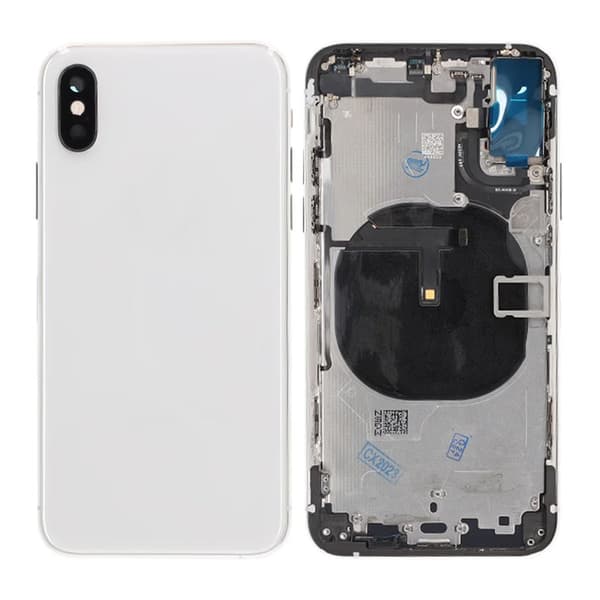 iPhone XS Baksida med Komplett Ram Premium - Silver Silver