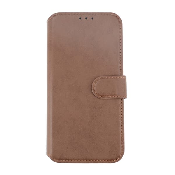 iPhone 15 Pro Max Wallet Case Leather Rvelon - Brown Brun