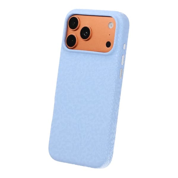 Crystal Grain Full Wrap Magnetic PU Leather Case For iPhone 17 Pro Max/18 Pro Max Blue