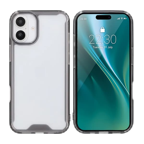 iPhone 16 Plus Shockproof Case - Black Svart