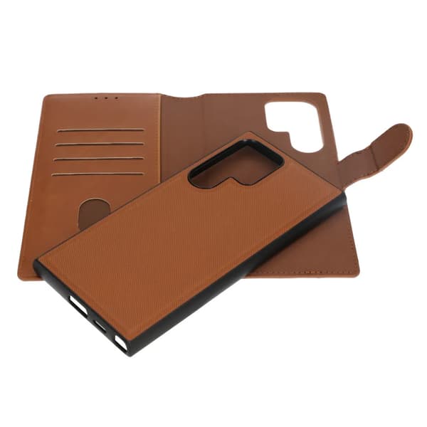 Samsung Galaxy S24 Ultra Wallet Case Magnet Rvelon - Brown Brun