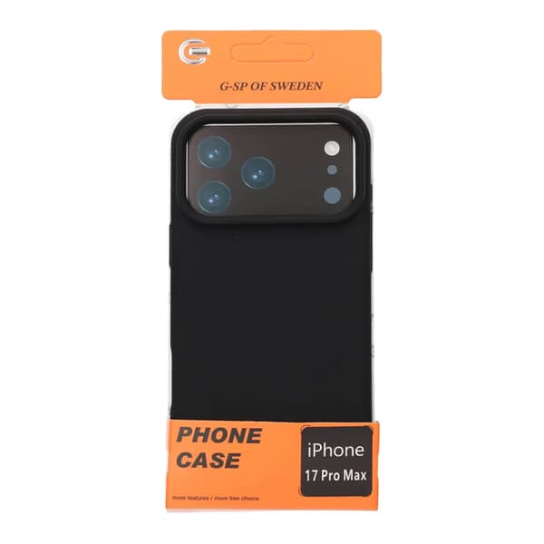Mobilskal Mjukt Silikon för iPhone 17 Pro Max - Svart Svart