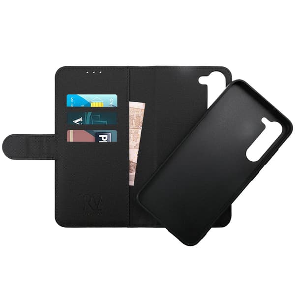RV Magnetic Wallet Case For Galaxy S23 Plus Black Svart