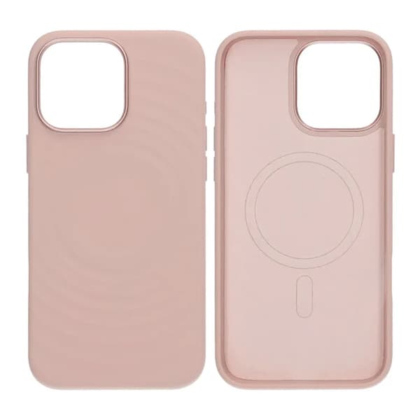 Silicone Mobile Case for iPhone 16 Pro Max - Pink with Camera Protection Rosa