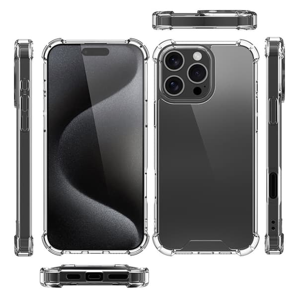 iPhone 16 Pro Max Shockproof Case - Transparent Transparent