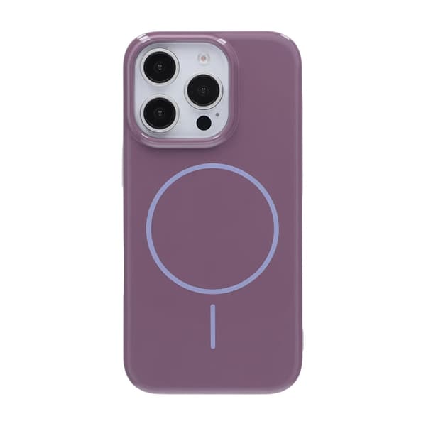 Glossy design Magnetic Case For iPhone 16 Pro Purplek Lila