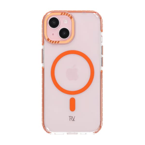iPhone 15 Rvelon Mobilskal Magnet Förstärkt - Orange Orange