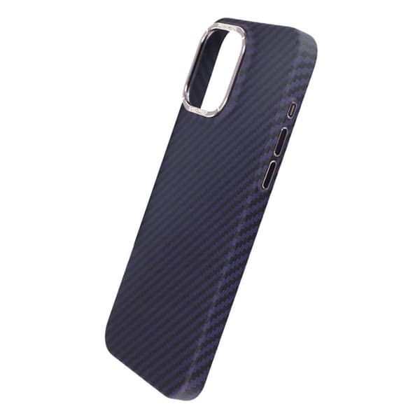 iPhone 15 Pro Carbon Fiber Phone Case - Purple Lila