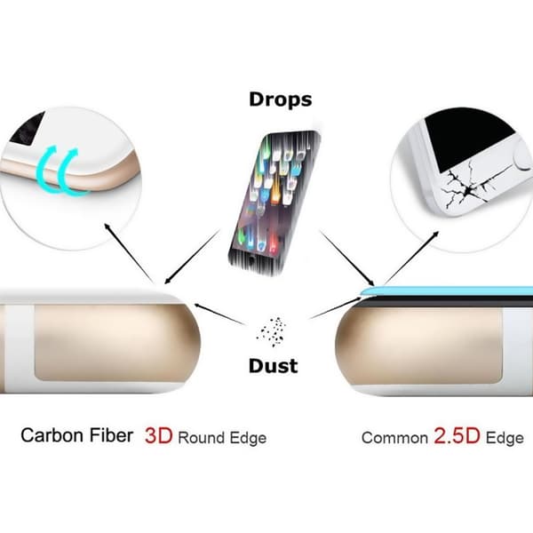 Skärmskydd Privacy iPhone 7/8/SE 2020 - 3D Härdat Glas Vit (b... Vit