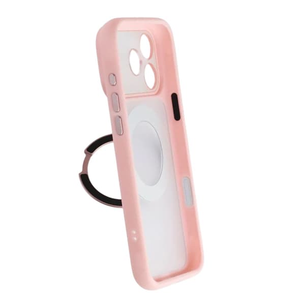 Skal med Roterbart MagSafe-Stativ för iPhone 17 Pro - Rosa Rosa
