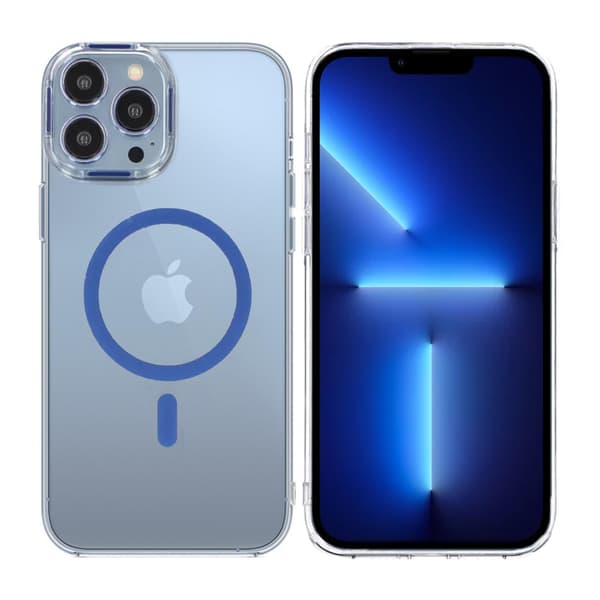 iPhone 13 Pro Max Shockproof Phone Case with Magsafe - Blue Blå