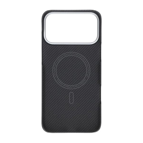 Kevlar Woven Magnetic Case - iPhone 17 Pro Max Black Thick Weave Svart