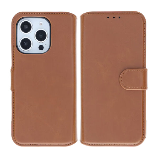 RV Magnetic Wallet Case iPhone 16 Pro Max Brown