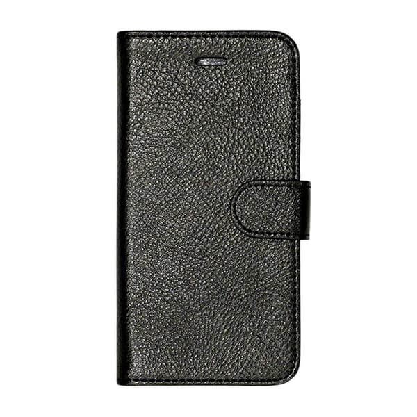 Wallet Case Leather with Stand for iPhone 6 and 6S - Black Svart