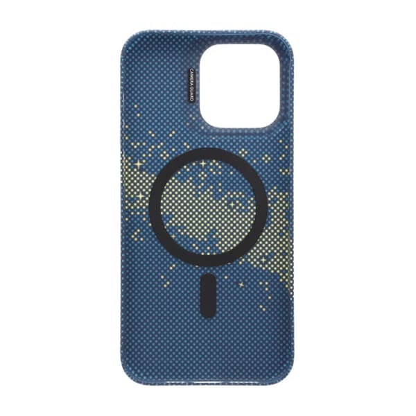 Magsafe Case and Stand for iPhone 15 Pro Max - Blue and Gold Multicolour