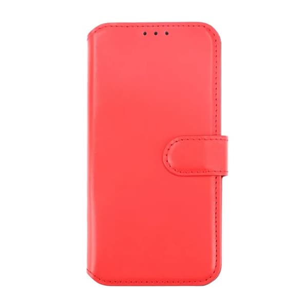 iPhone 15 Plus Plånboksfodral Läder Rvelon - Röd Röd