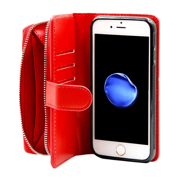 Case Handbag Removable Cover for iPhone 6 and 6S - Red Röd