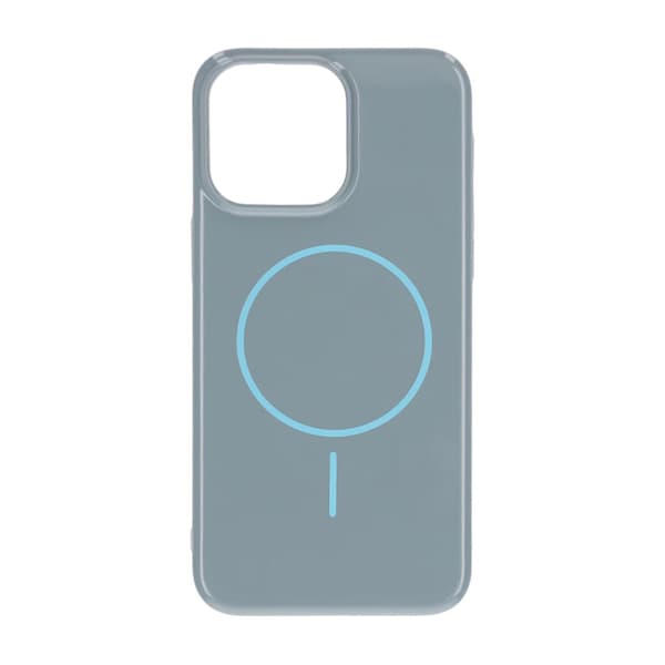 Glossy design Magnetic Case For iPhone 15 Pro Max Blue Blå