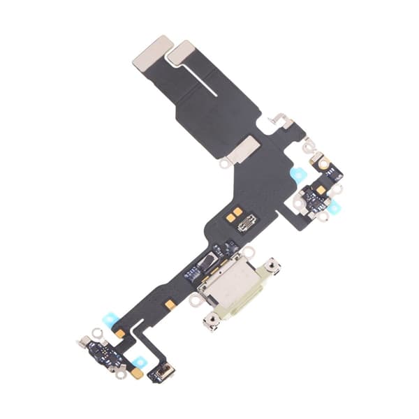 iPhone 15 Laddkontakt med Flexkabel - Gul Gul