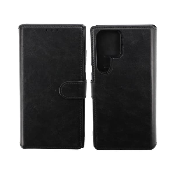Samsung Galaxy S23 Ultra Wallet Case Magnet Rvelon - Black Svart