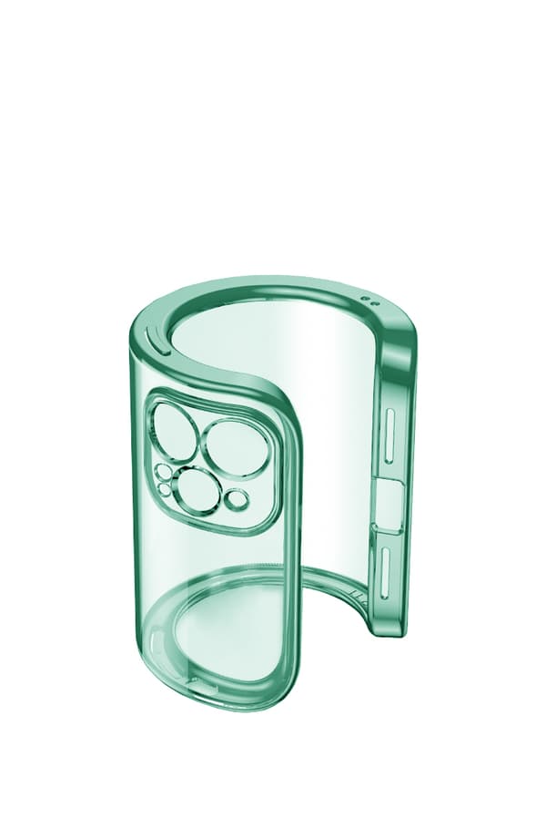 Case Camera Protection for iPhone 12 Pro Max - Green Transparent Grön